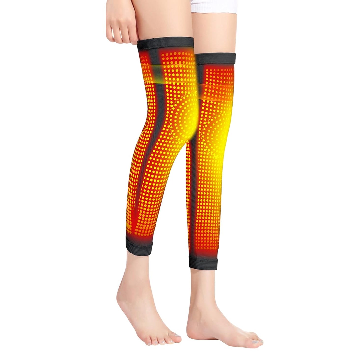 🔥 2 Pcs Premium Winter Full Wool Knee Warmers – With Adjustable Belt for Pain Relief- Free Delivery