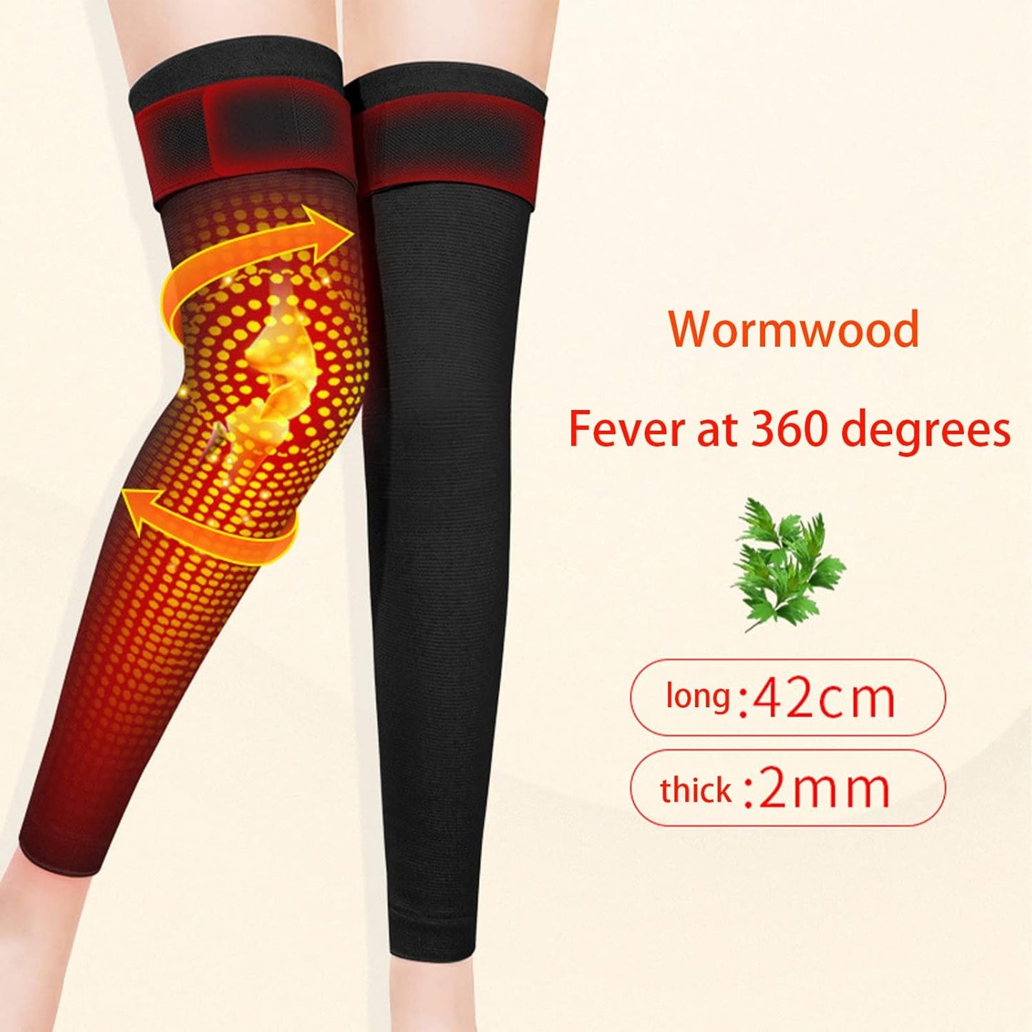 🔥 2 Pcs Premium Winter Full Wool Knee Warmers – With Adjustable Belt for Pain Relief- Free Delivery
